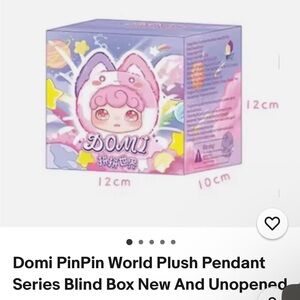 PinPin Plush Pendant - Pink and White